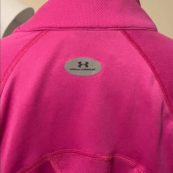 Under armour pink 1/4 zip, hidden key pocket, med - Picture 5 of 11